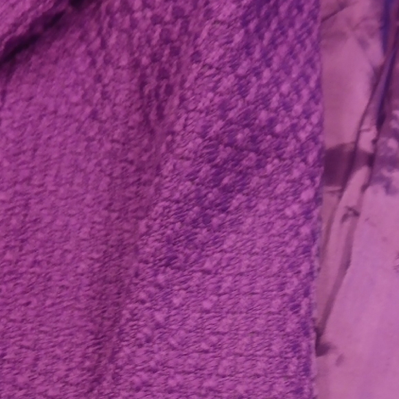 Escada Elegant Purple Textured Wool Knit Lapel One Button Blazer - Picture 11 of 15